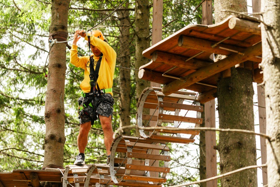 Über Leitern & Stege durch den Wald