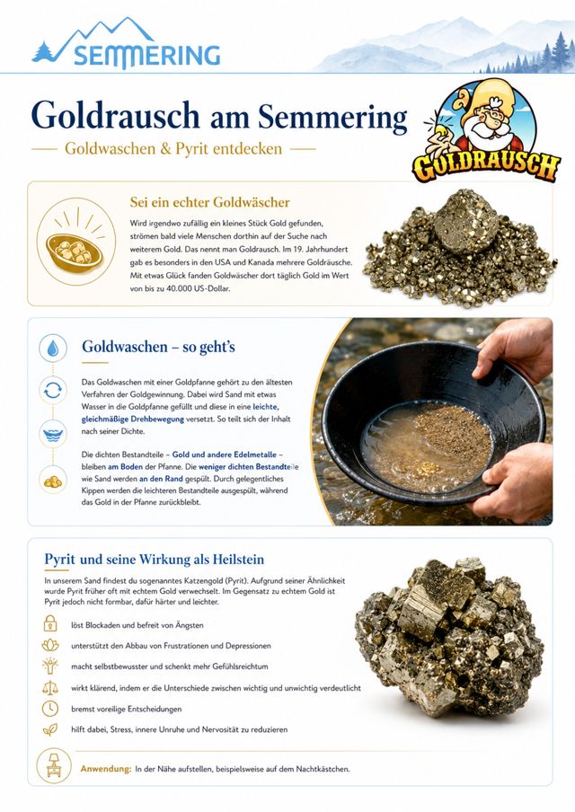 Goldrausch am Semmering — Goldwaschen und Pyrit