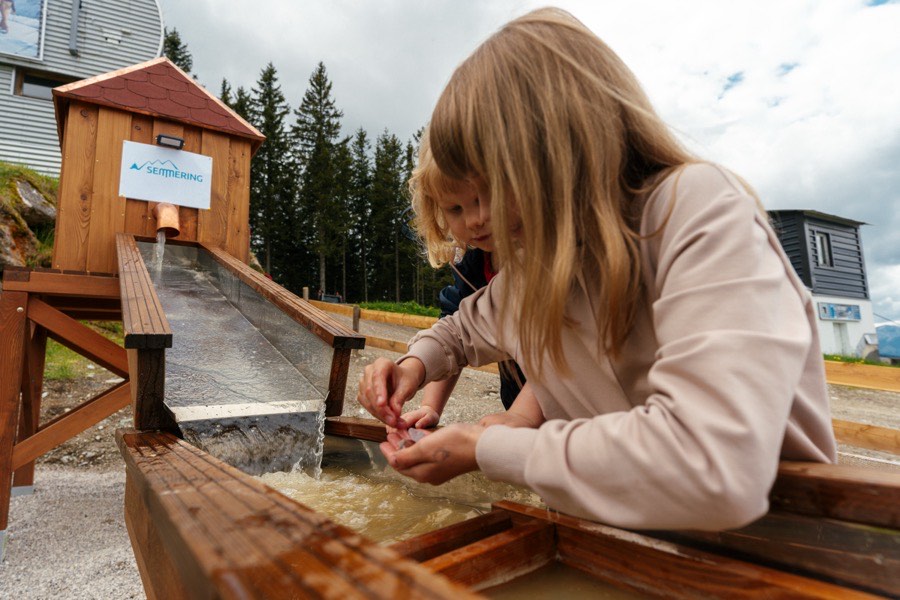 Die Goldwaschanlage am Berg